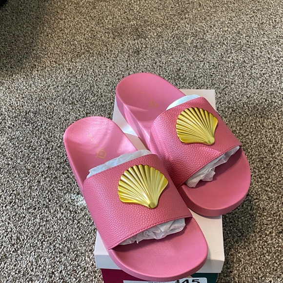 Katy Perry Collections Shoes - Katy Perry Collections Pink Sandals with Gold Shell
